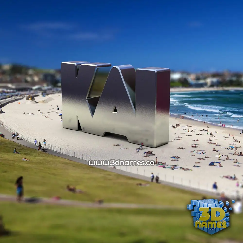 kai in Bondi Beach style - 3D name wallpaper