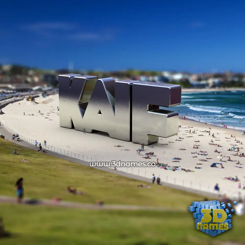 kaif in Bondi Beach style - 3D name wallpaper