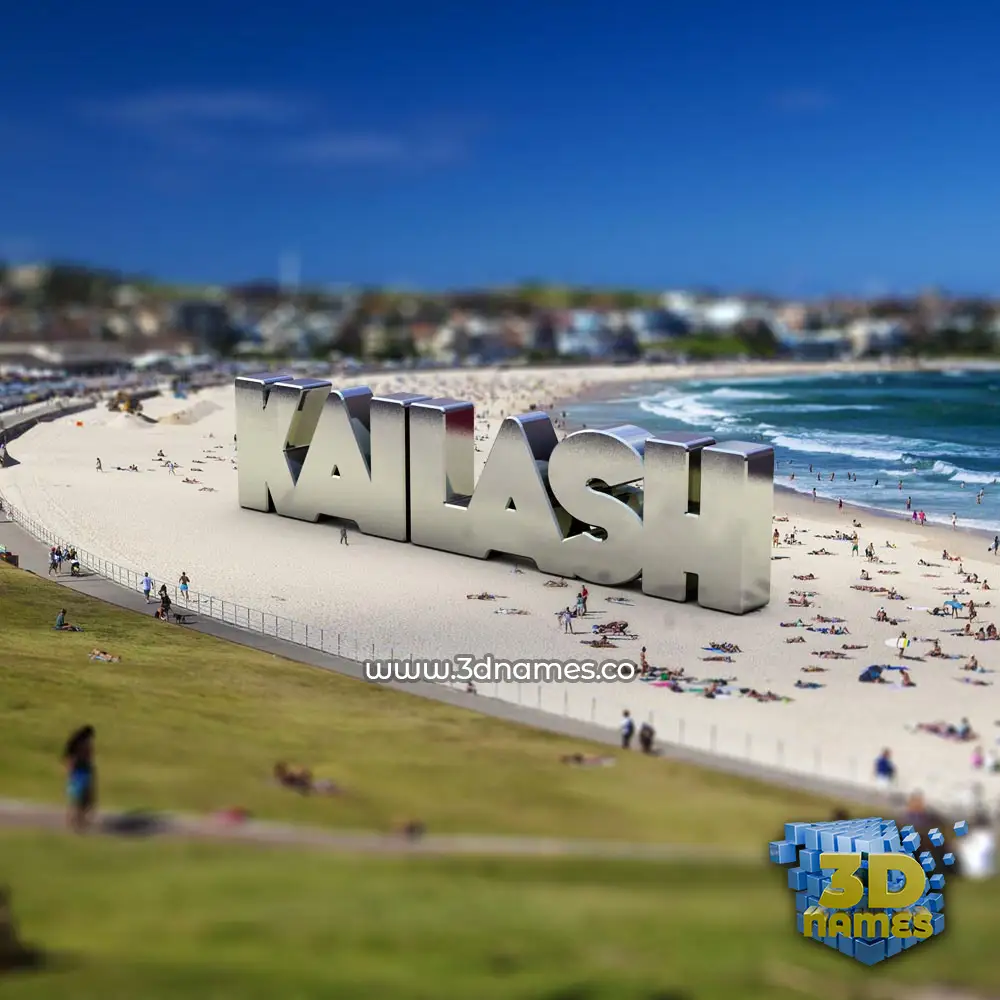kailash in Bondi Beach style - 3D name wallpaper