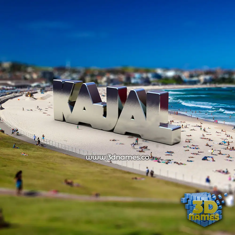 kajal in Bondi Beach style - 3D name wallpaper