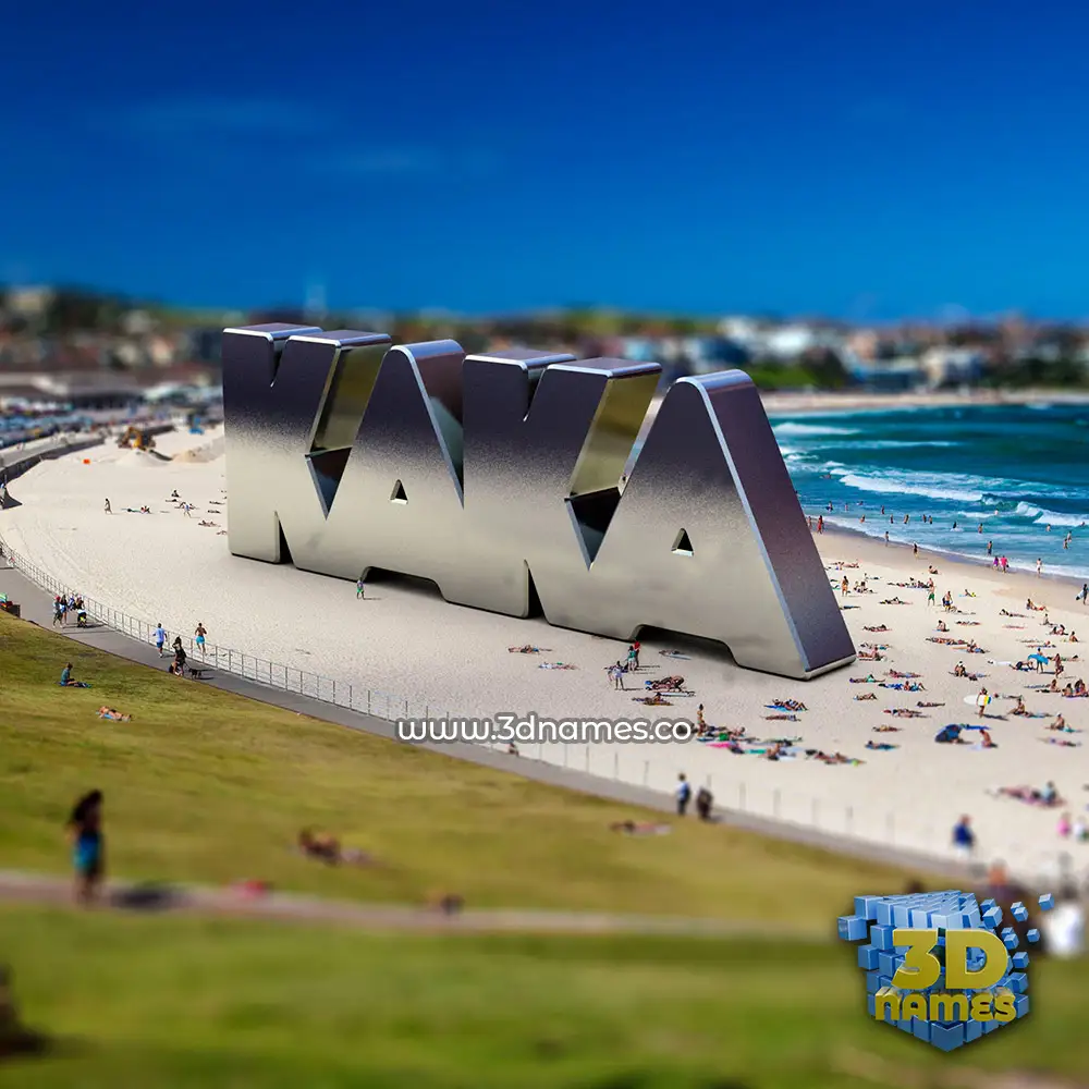 kaka in Bondi Beach style - 3D name wallpaper