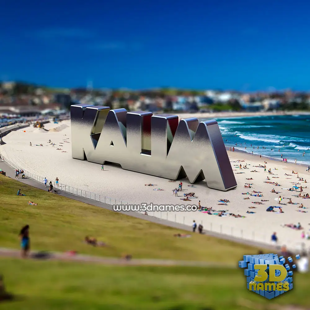 kalim in Bondi Beach style - 3D name wallpaper