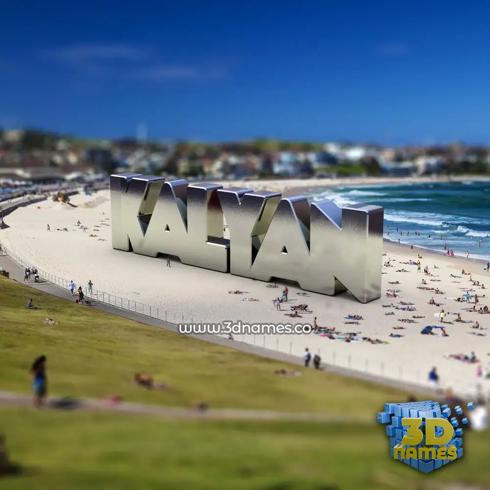 kalyan in Bondi Beach style - 3D name wallpaper