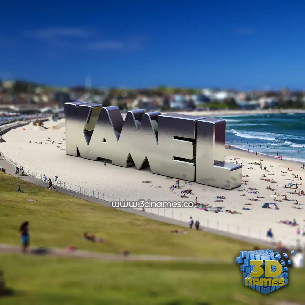 kamel in Bondi Beach style - 3D name wallpaper