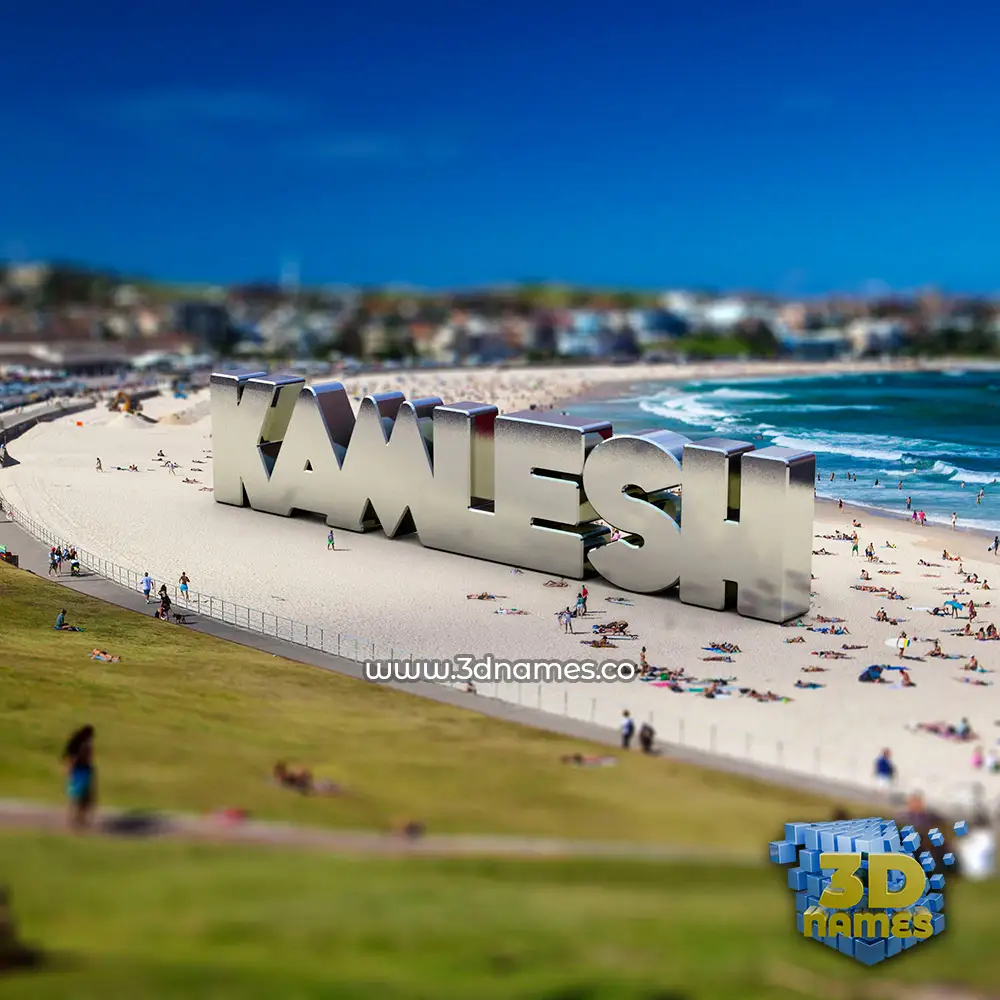 kamlesh in Bondi Beach style - 3D name wallpaper