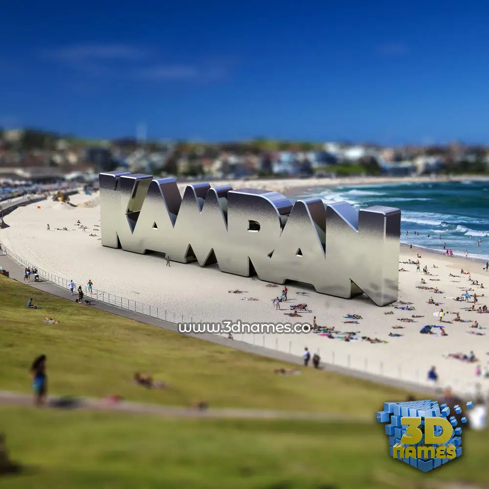 kamran in Bondi Beach style - 3D name wallpaper