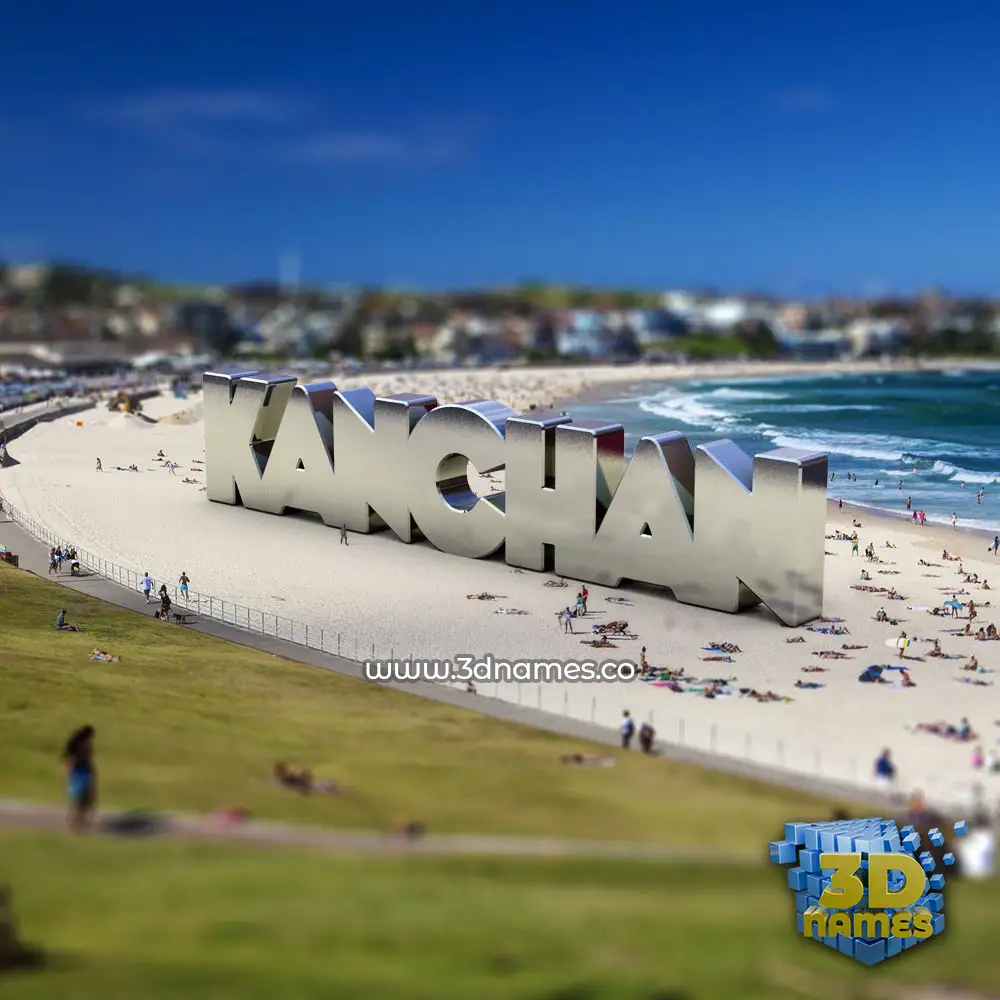 kanchan in Bondi Beach style - 3D name wallpaper