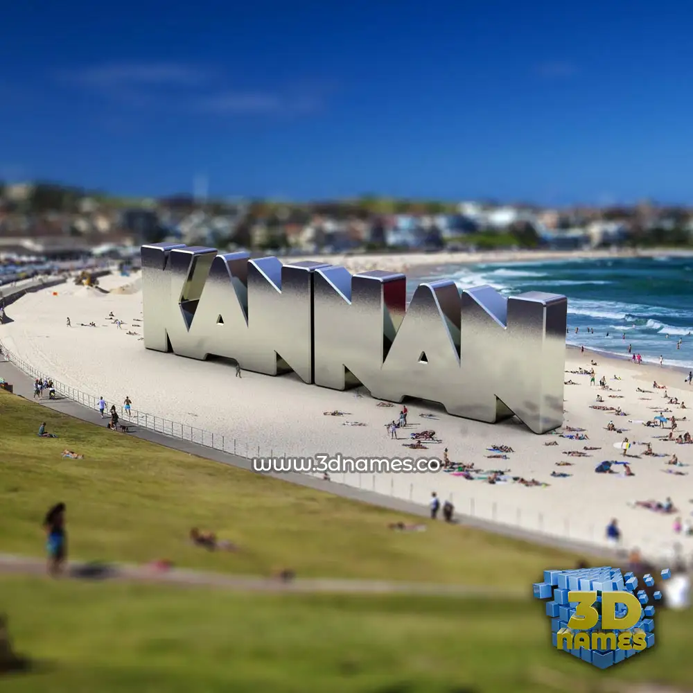 kannan in Bondi Beach style - 3D name wallpaper