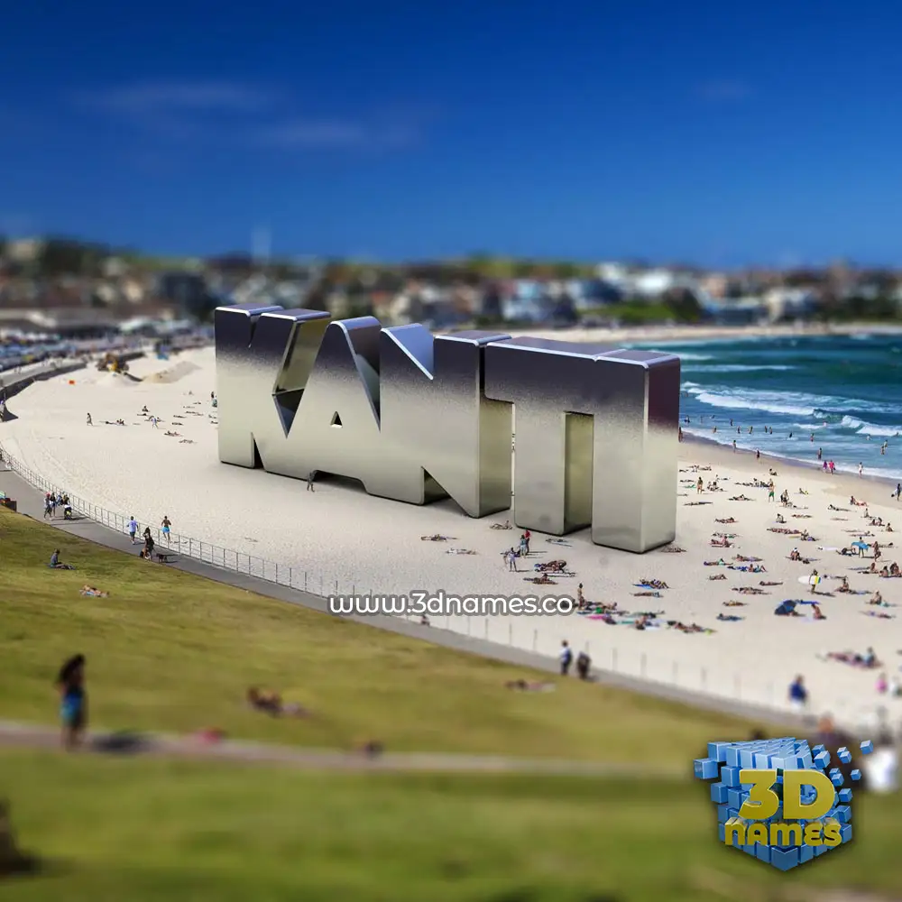 kanti in Bondi Beach style - 3D name wallpaper