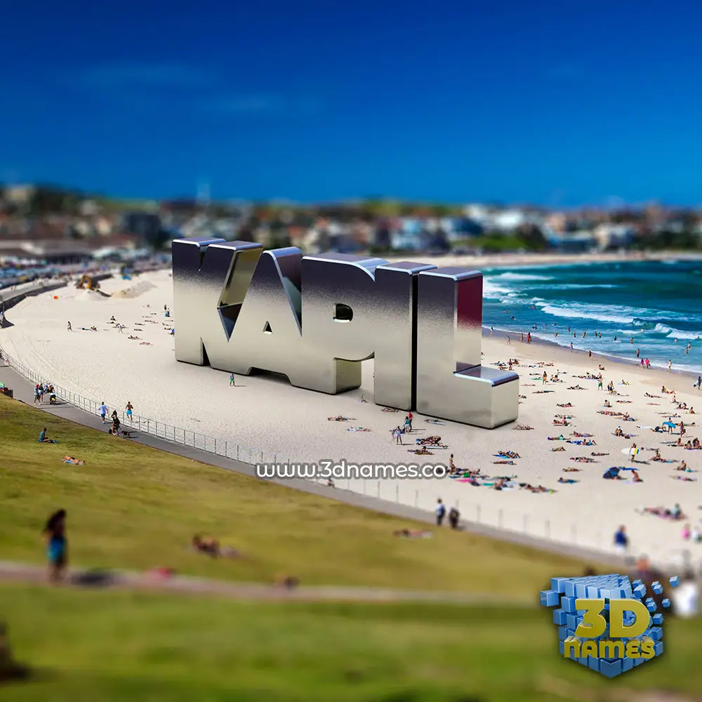 kapil in Bondi Beach style - 3D name wallpaper