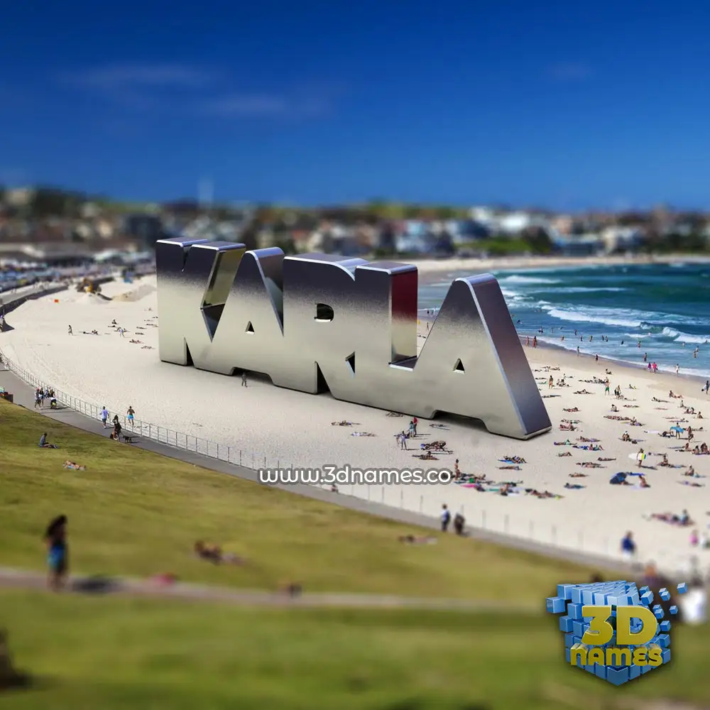 karla in Bondi Beach style - 3D name wallpaper