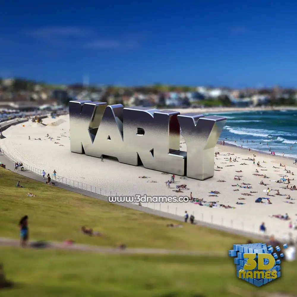 karly in Bondi Beach style - 3D name wallpaper
