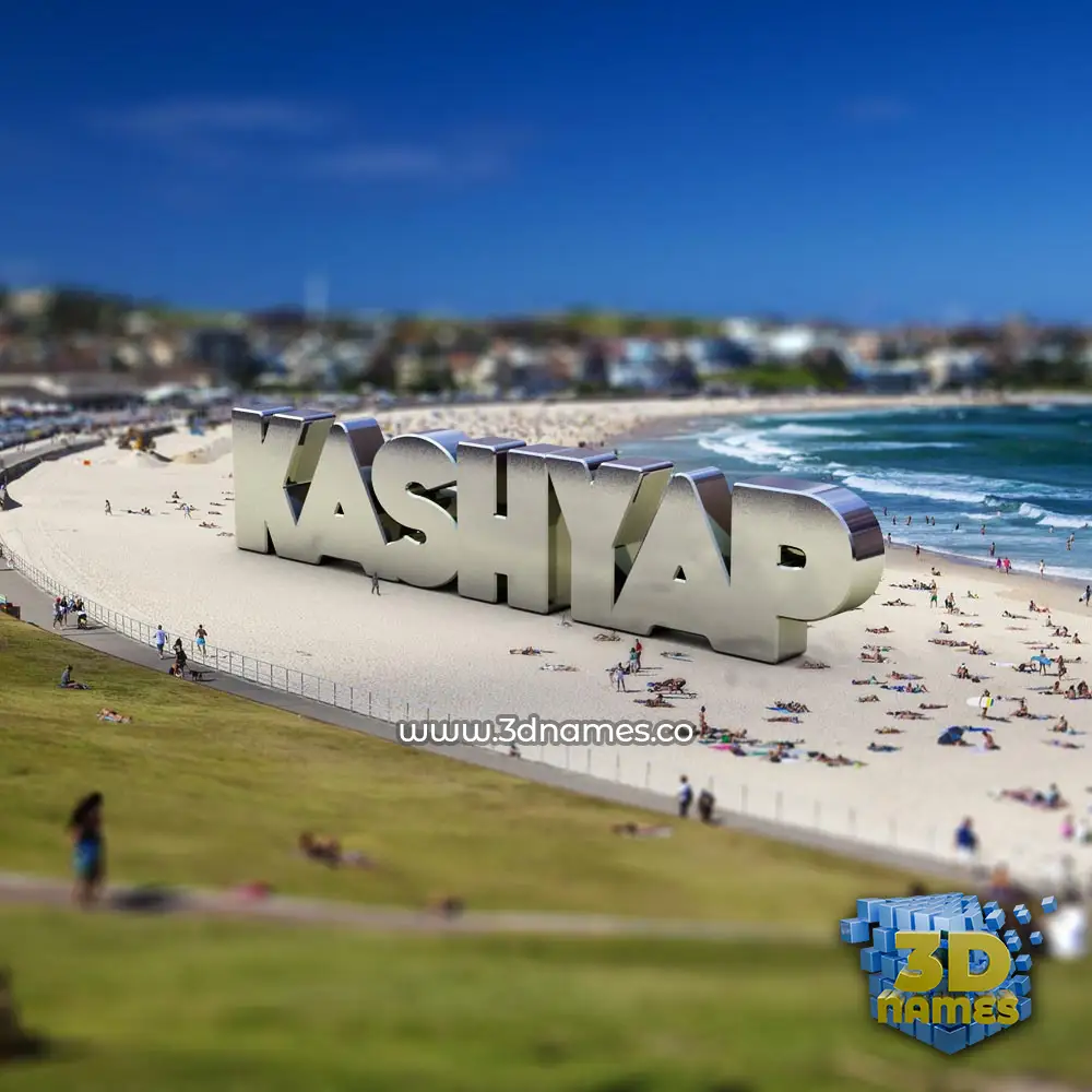 kashyap in Bondi Beach style - 3D name wallpaper