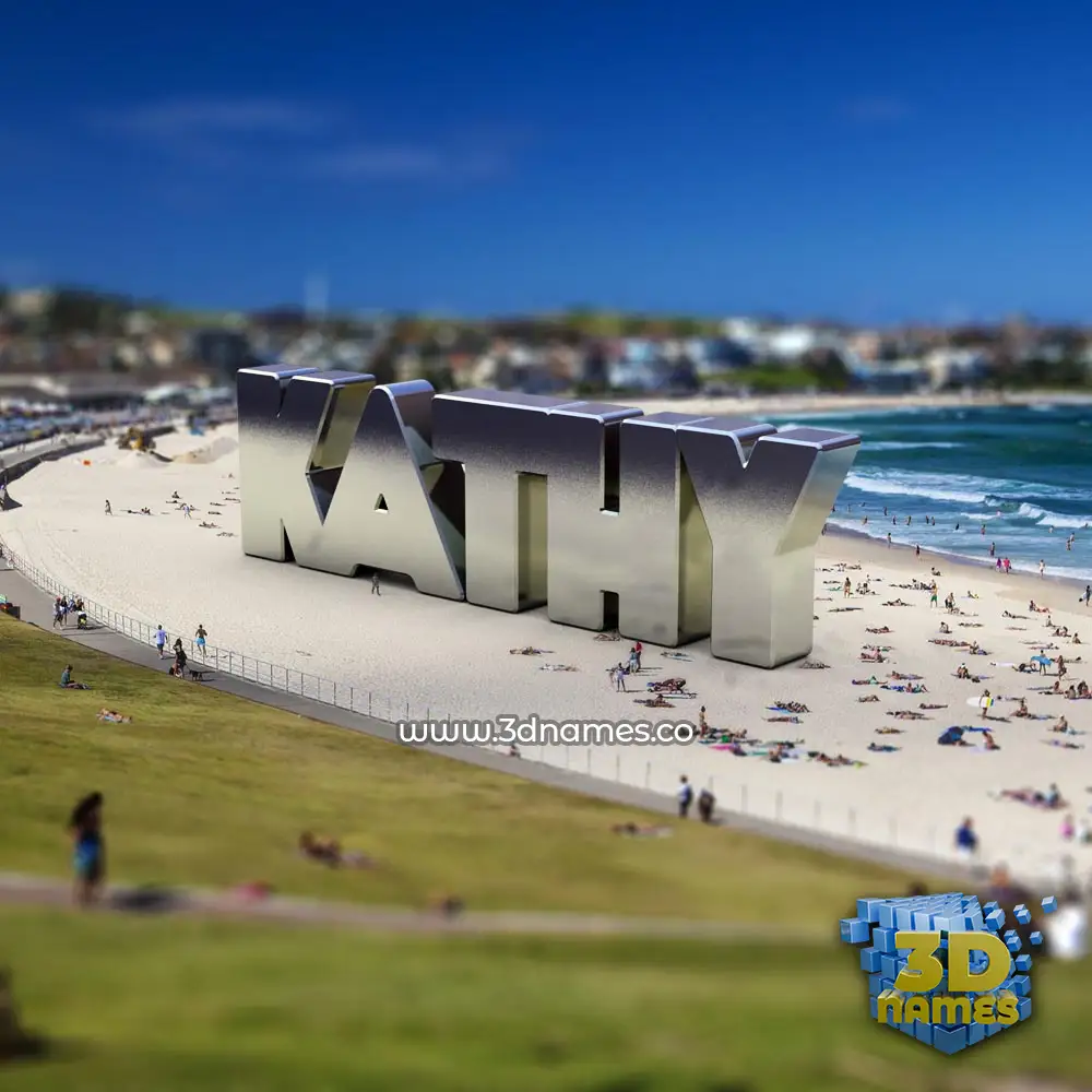kathy in Bondi Beach style - 3D name wallpaper