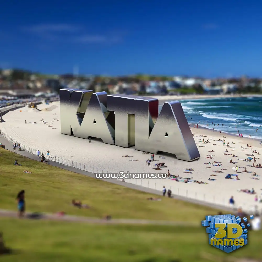 katia in Bondi Beach style - 3D name wallpaper