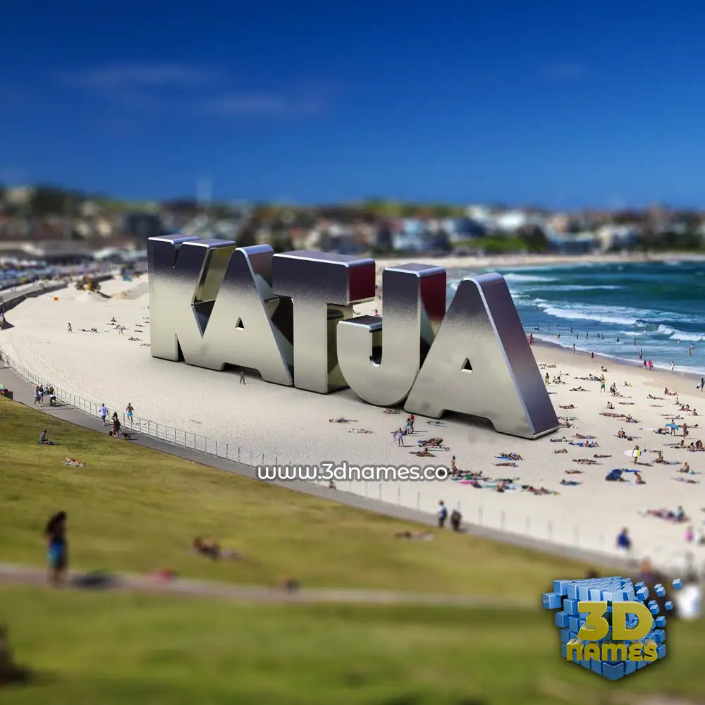 katja in Bondi Beach style - 3D name wallpaper