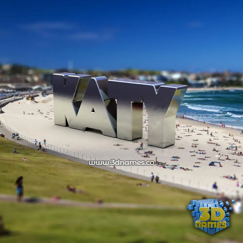katy in Bondi Beach style - 3D name wallpaper