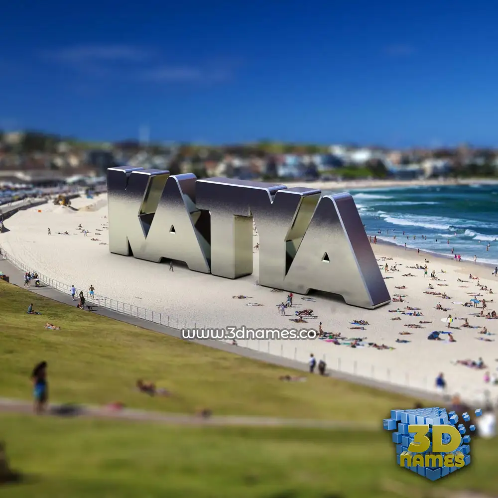 katya in Bondi Beach style - 3D name wallpaper