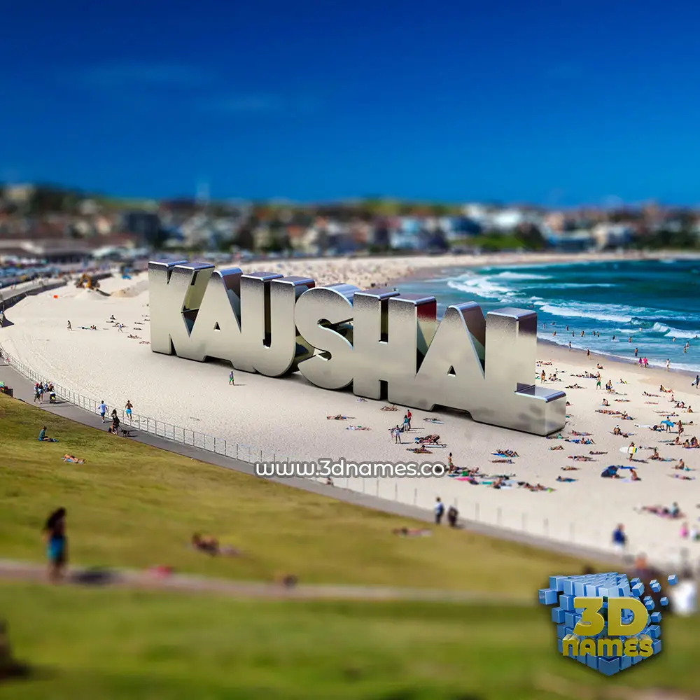 kaushal in Bondi Beach style - 3D name wallpaper