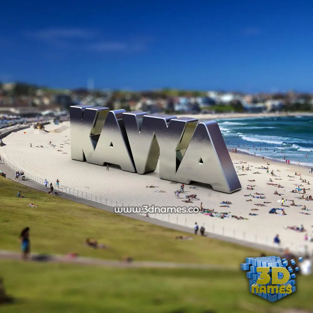kavya in Bondi Beach style - 3D name wallpaper