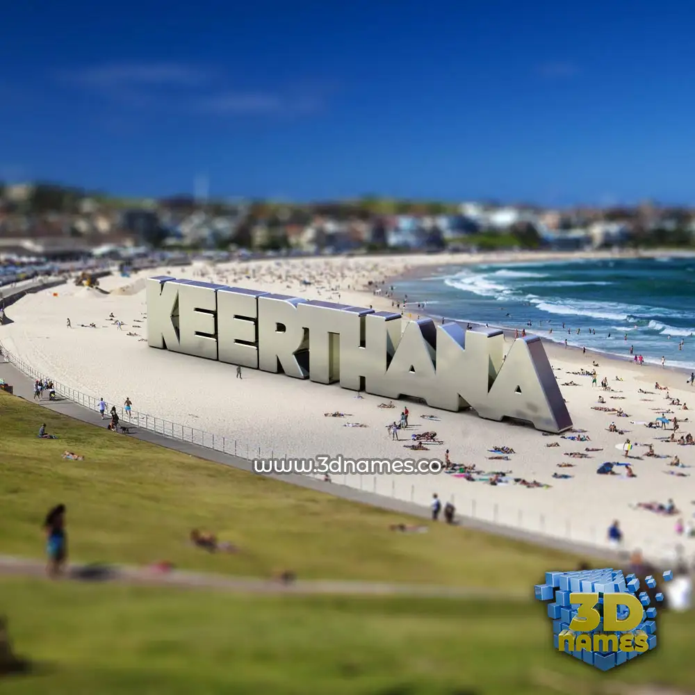 keerthana in Bondi Beach style - 3D name wallpaper