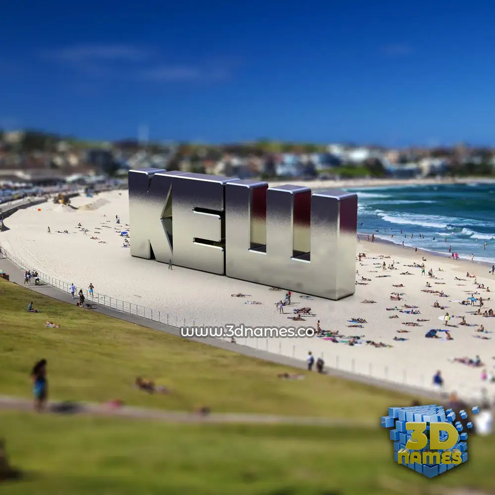 kelli in Bondi Beach style - 3D name wallpaper
