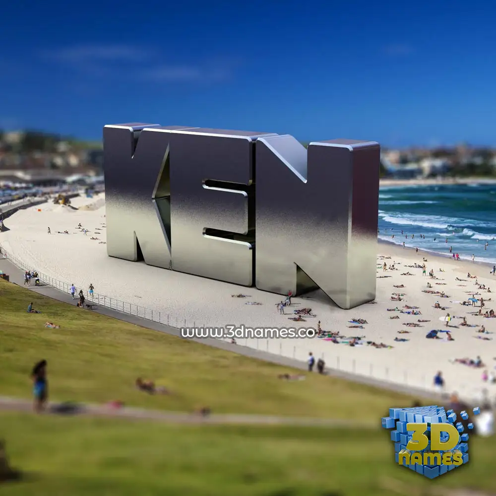 ken in Bondi Beach style - 3D name wallpaper