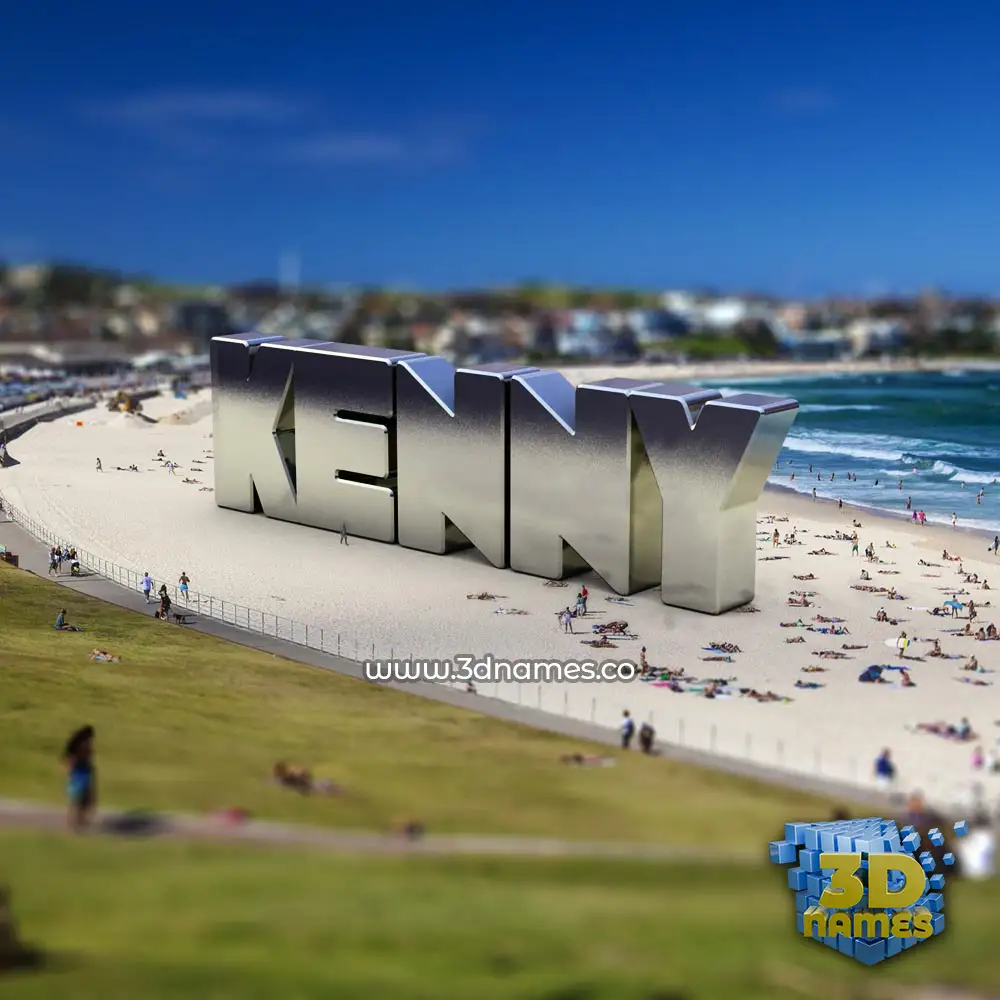 kenny in Bondi Beach style - 3D name wallpaper