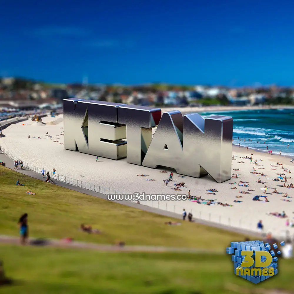 ketan in Bondi Beach style - 3D name wallpaper