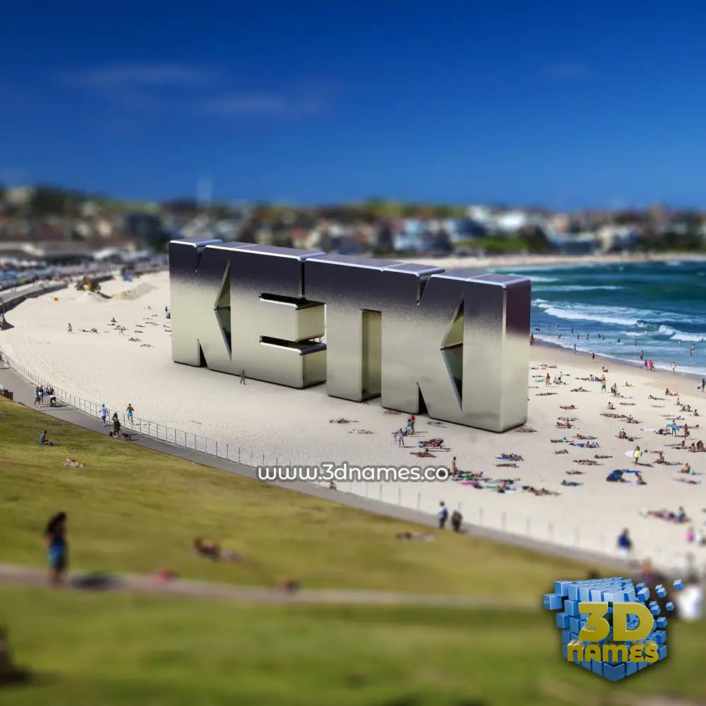 ketki in Bondi Beach style - 3D name wallpaper