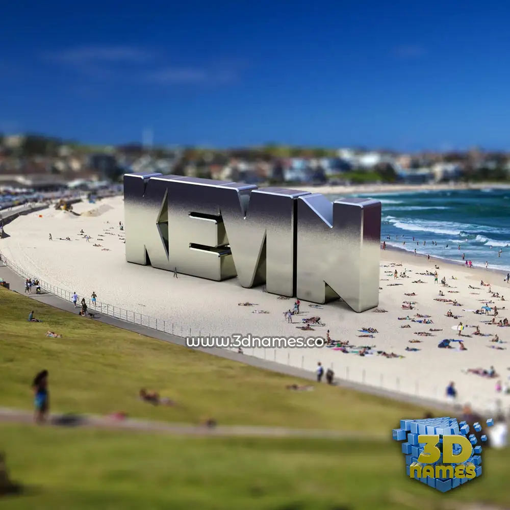 kevin in Bondi Beach style - 3D name wallpaper