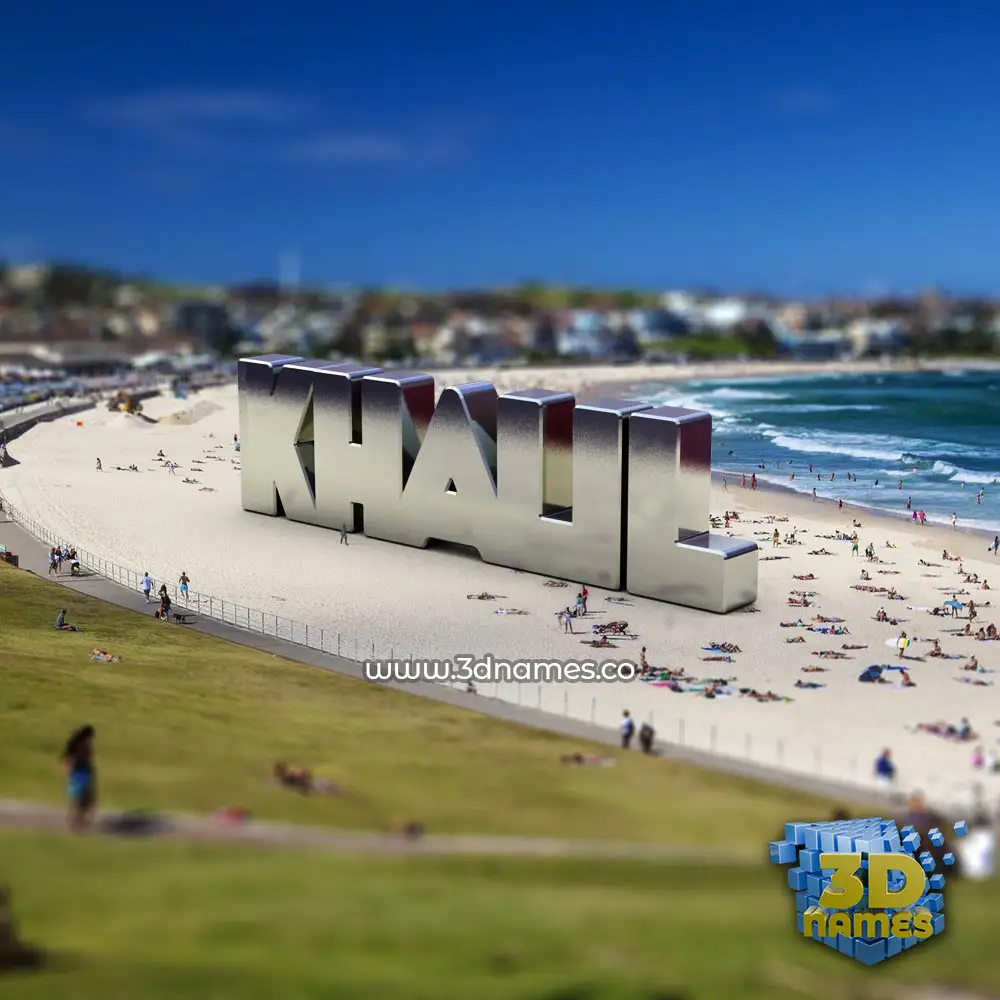 khalil in Bondi Beach style - 3D name wallpaper