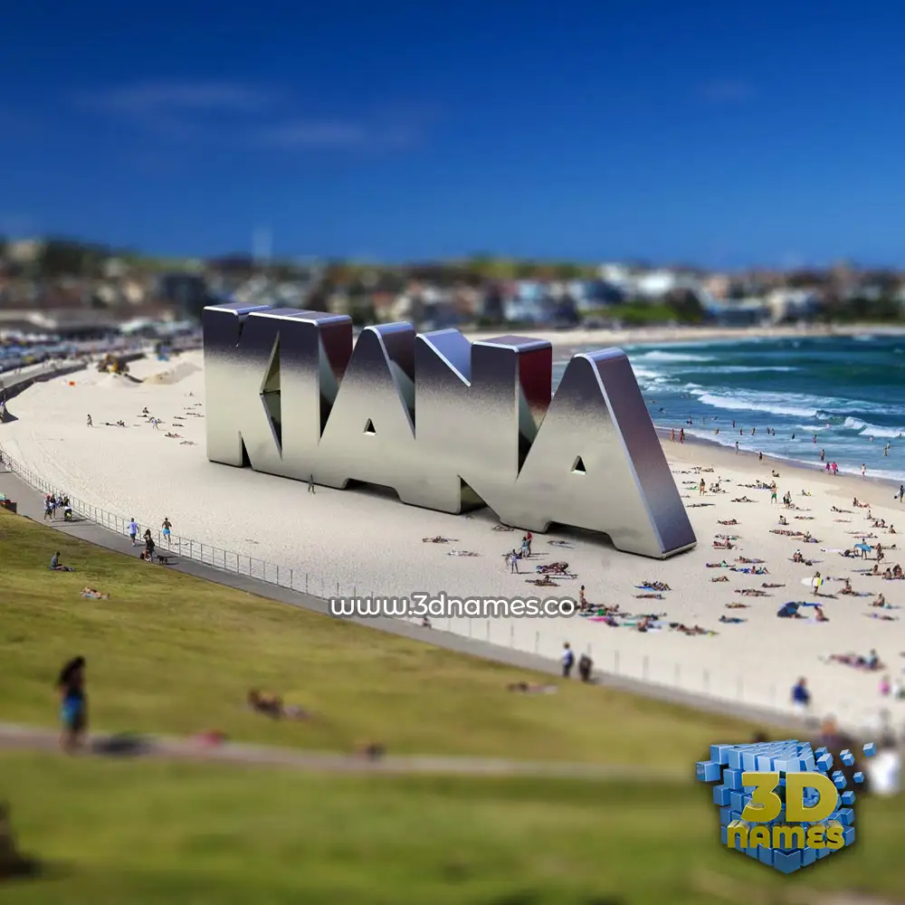kiana in Bondi Beach style - 3D name wallpaper