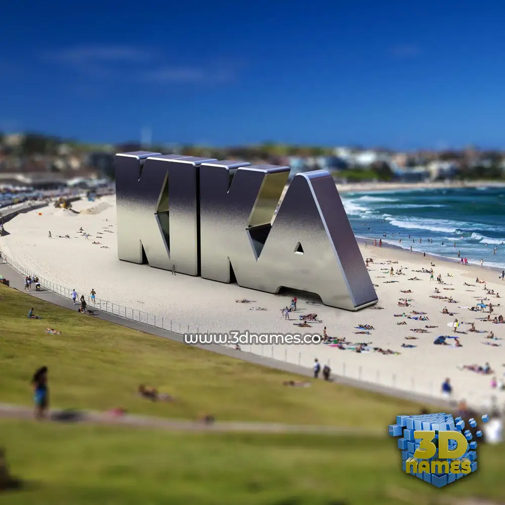 kika in Bondi Beach style - 3D name wallpaper