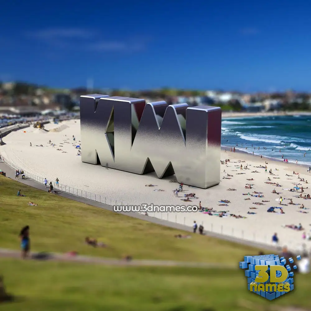 kimi in Bondi Beach style - 3D name wallpaper