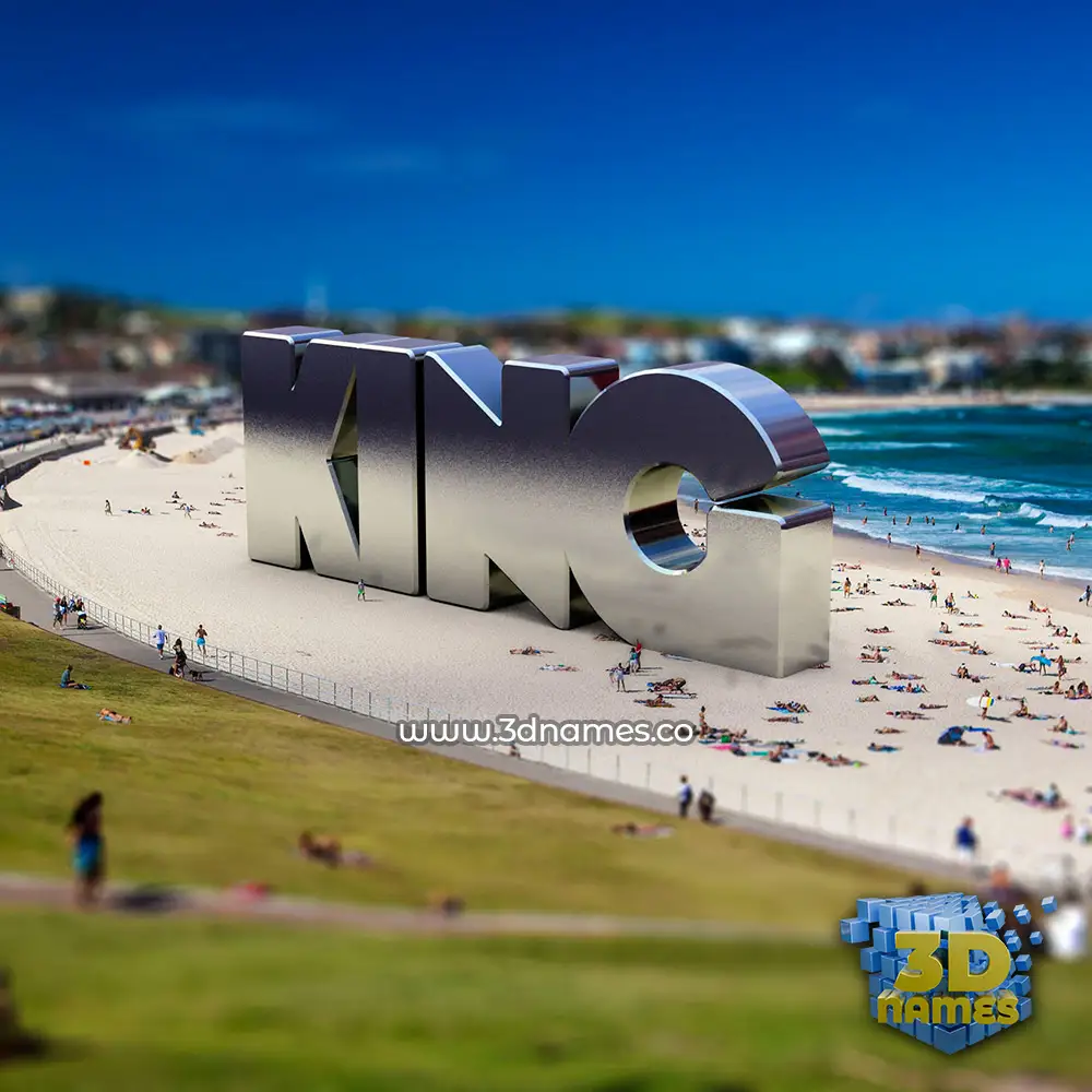 king in Bondi Beach style - 3D name wallpaper