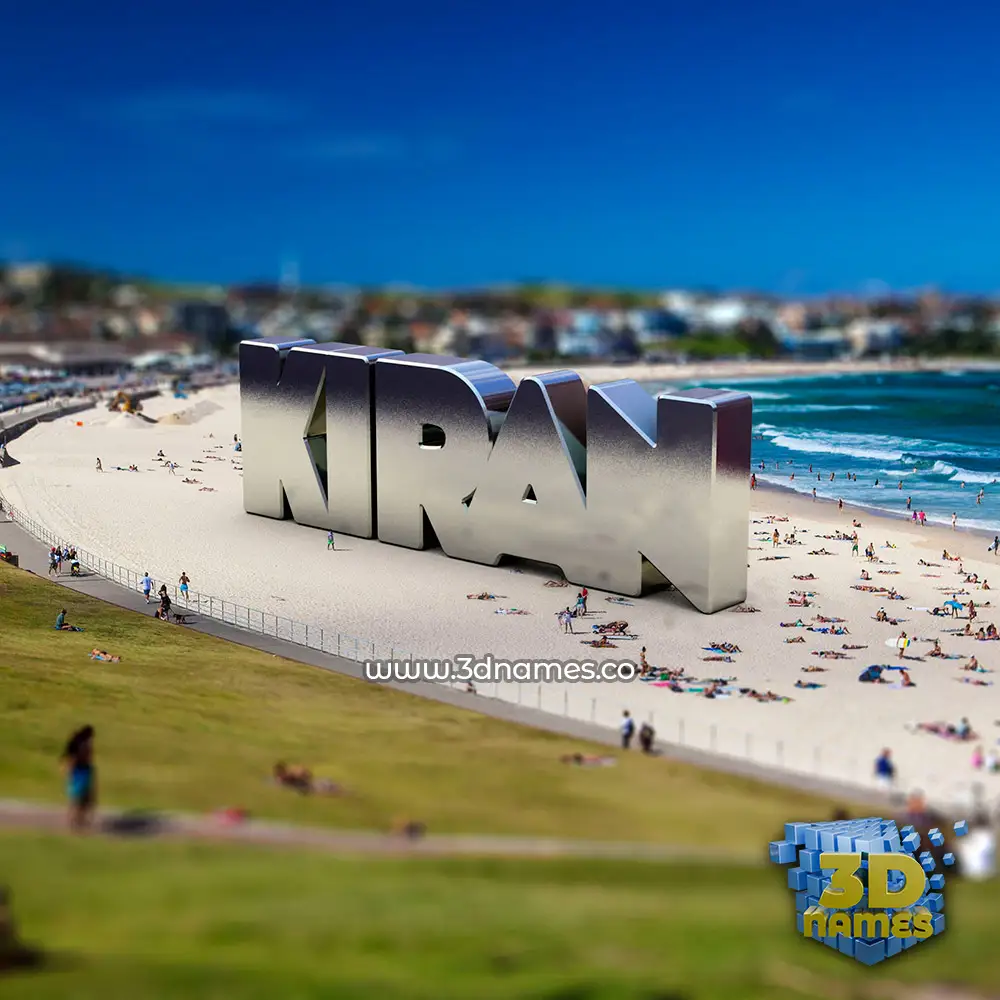 kiran in Bondi Beach style - 3D name wallpaper