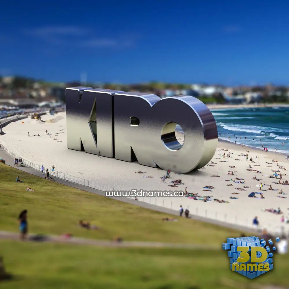 kiro in Bondi Beach style - 3D name wallpaper
