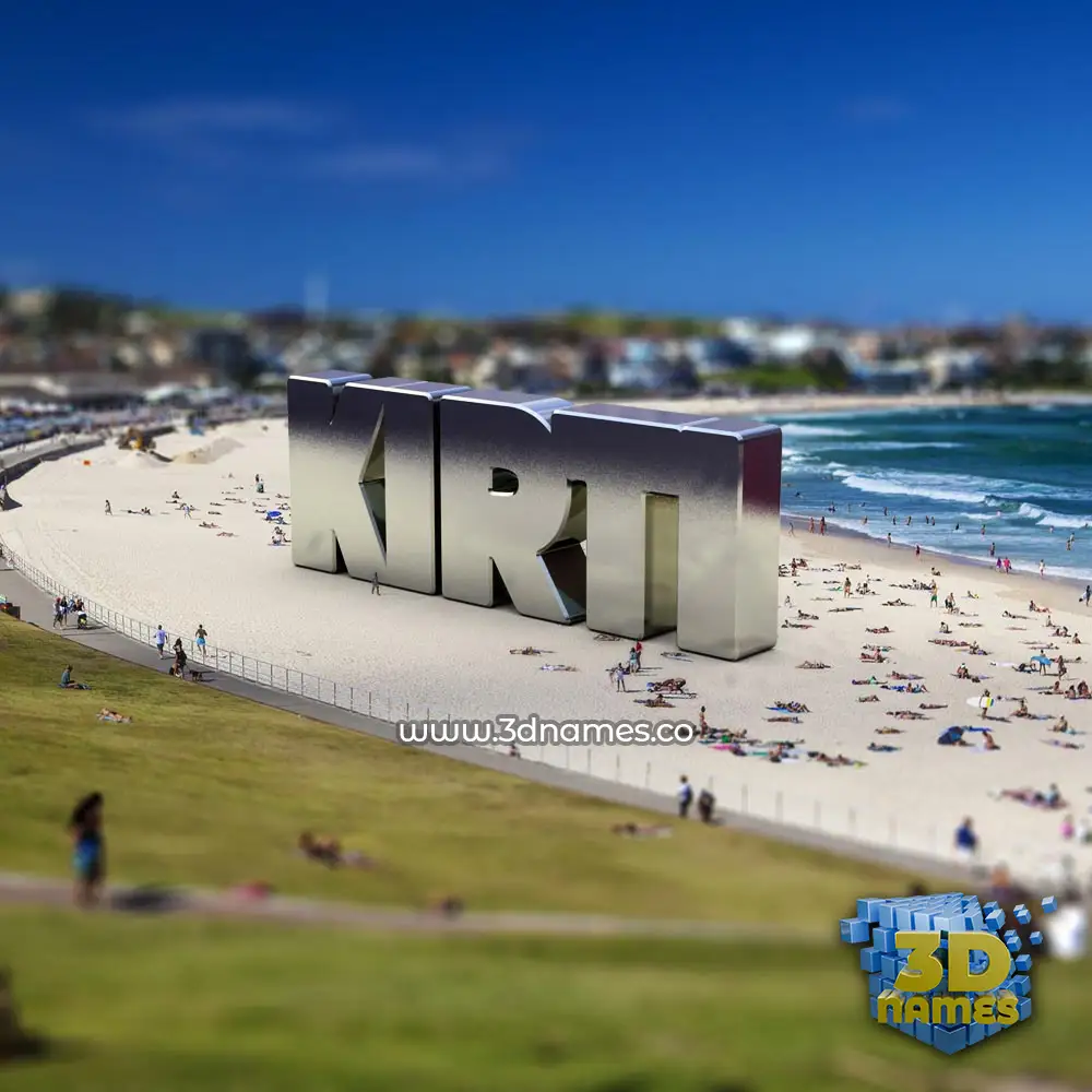 kirti in Bondi Beach style - 3D name wallpaper