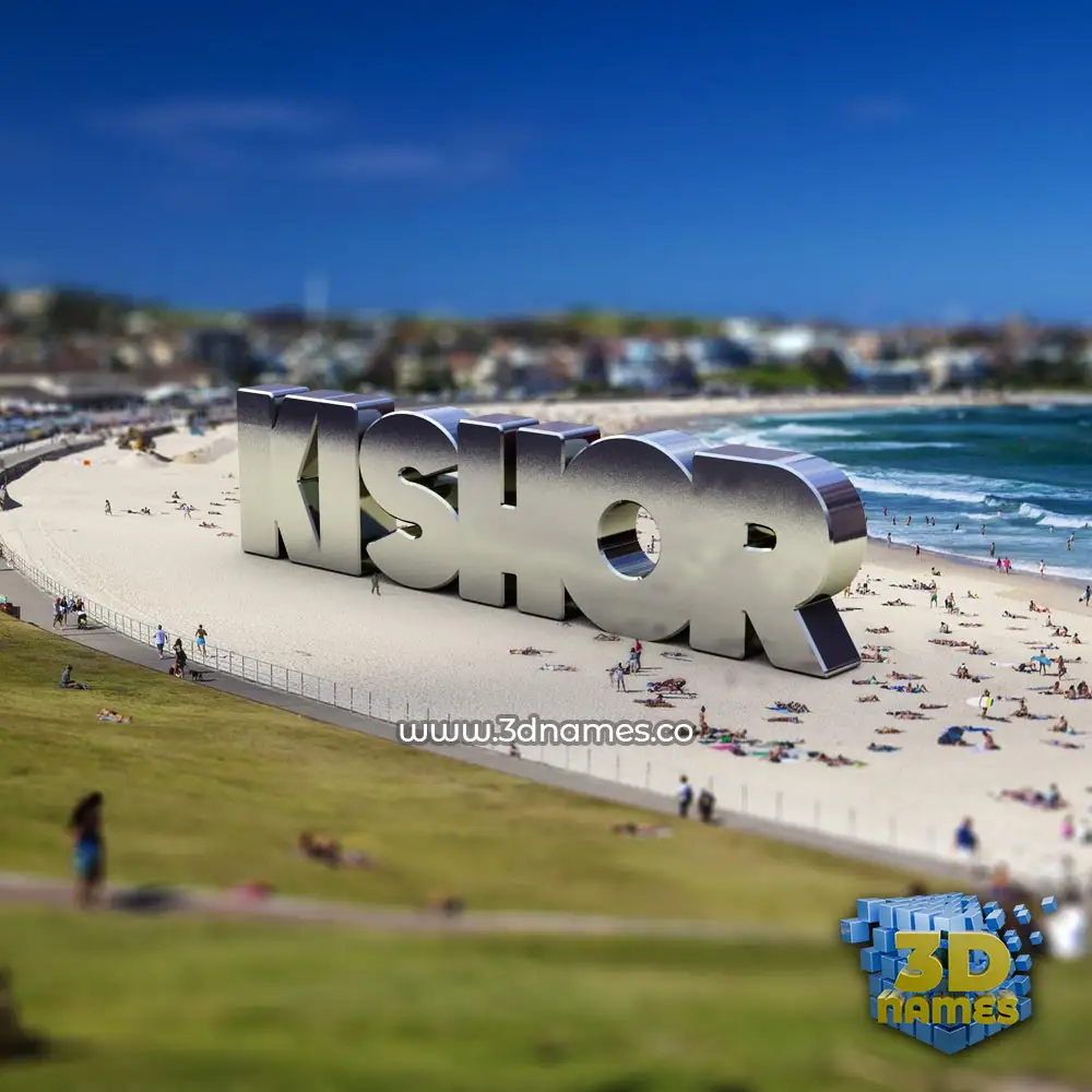 kishor in Bondi Beach style - 3D name wallpaper