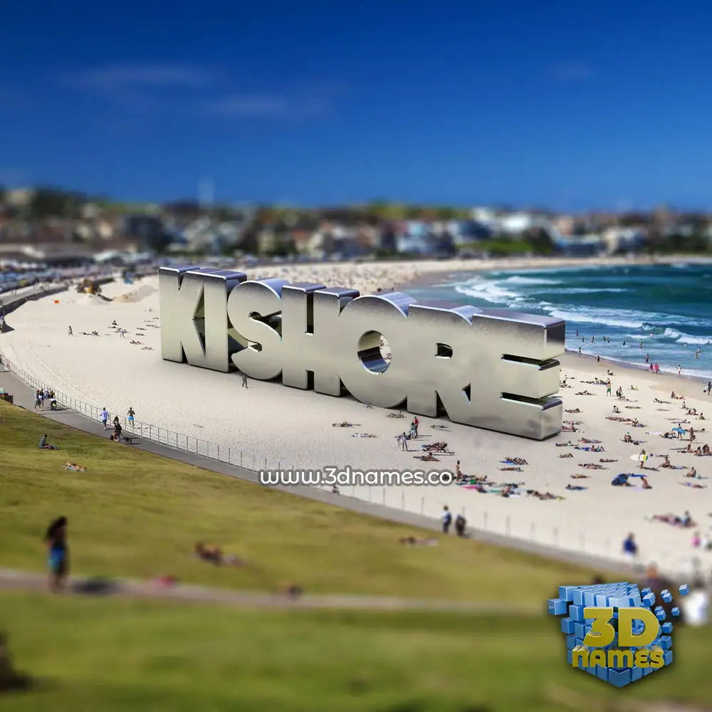 kishore in Bondi Beach style - 3D name wallpaper