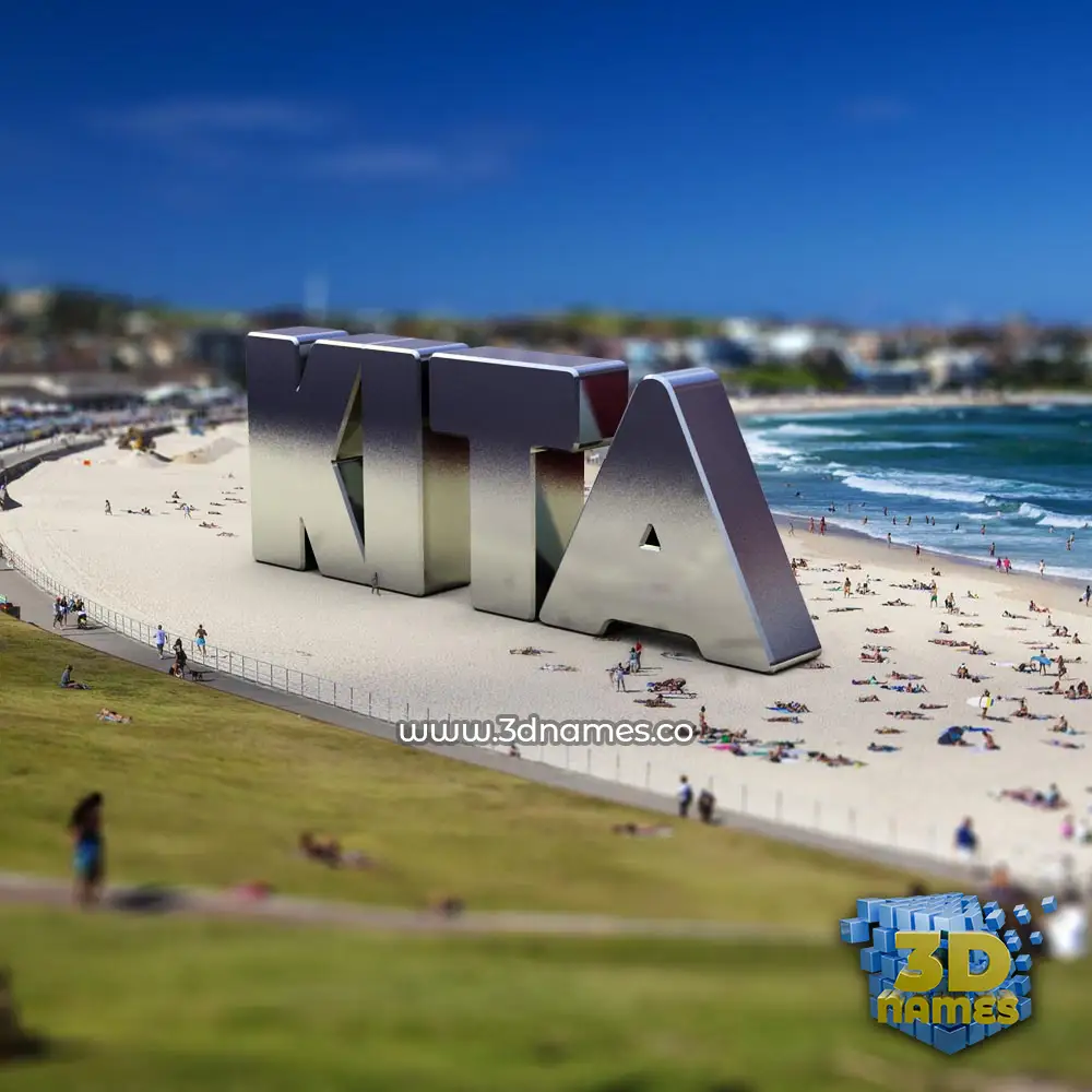 kita in Bondi Beach style - 3D name wallpaper