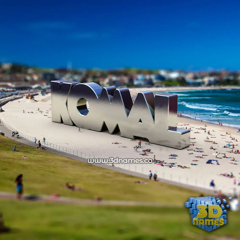 komal in Bondi Beach style - 3D name wallpaper