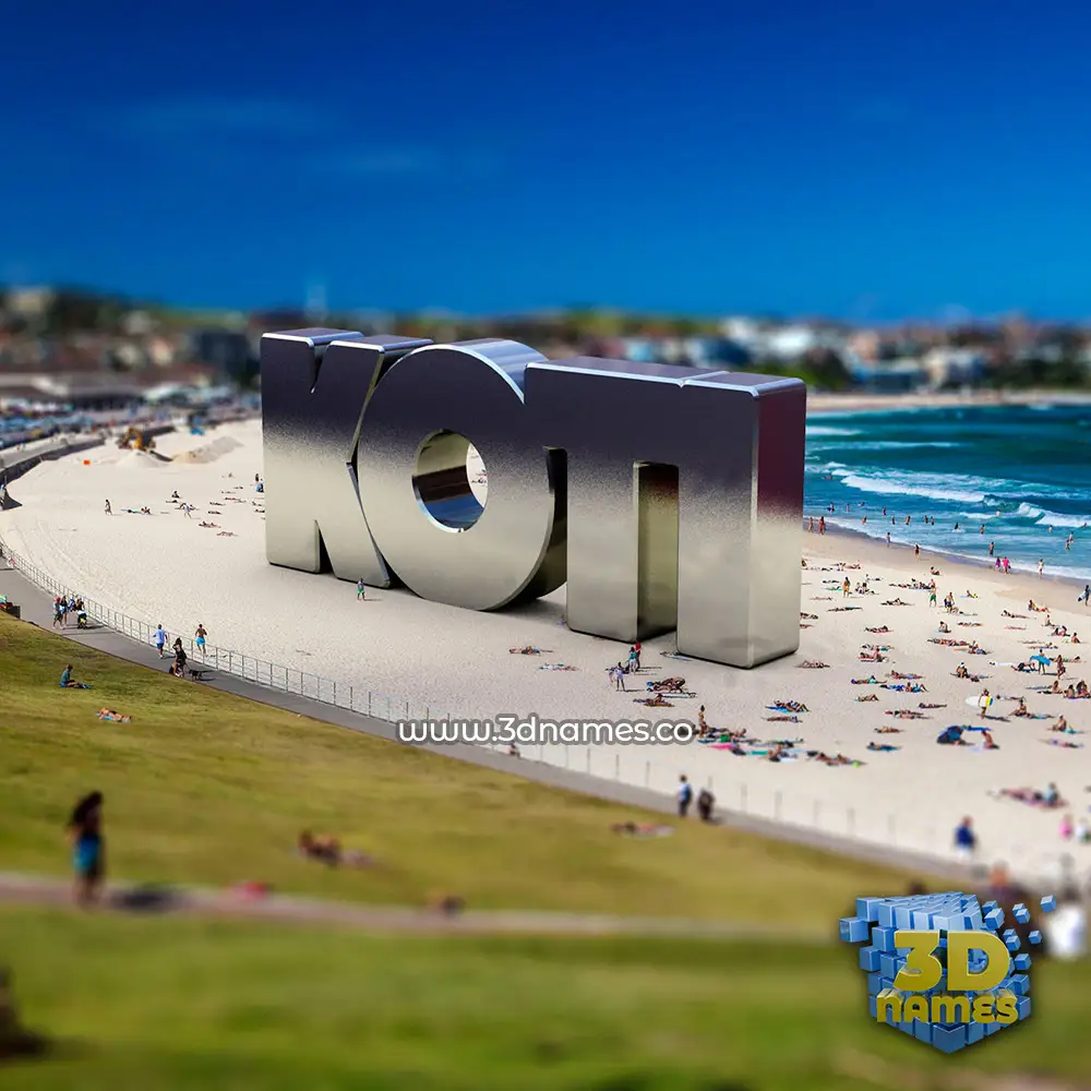koti in Bondi Beach style - 3D name wallpaper