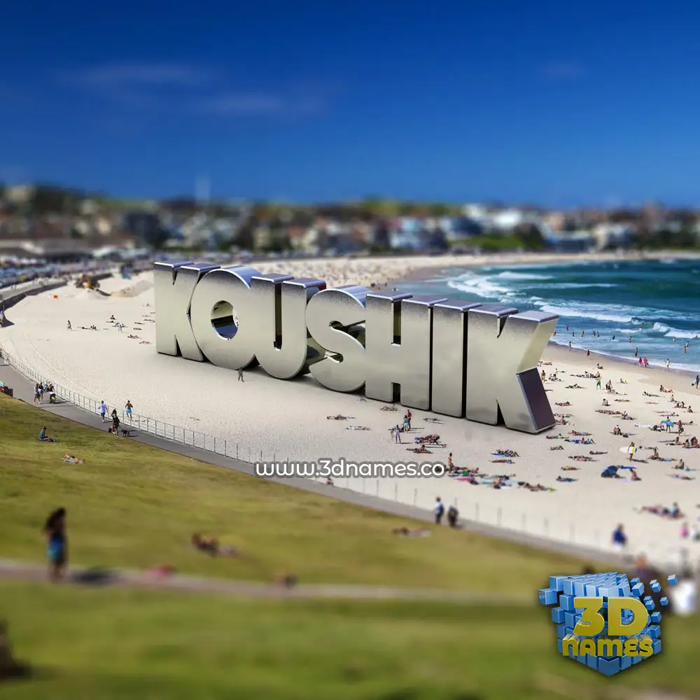 koushik in Bondi Beach style - 3D name wallpaper