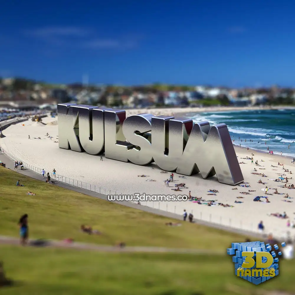 kulsum in Bondi Beach style - 3D name wallpaper