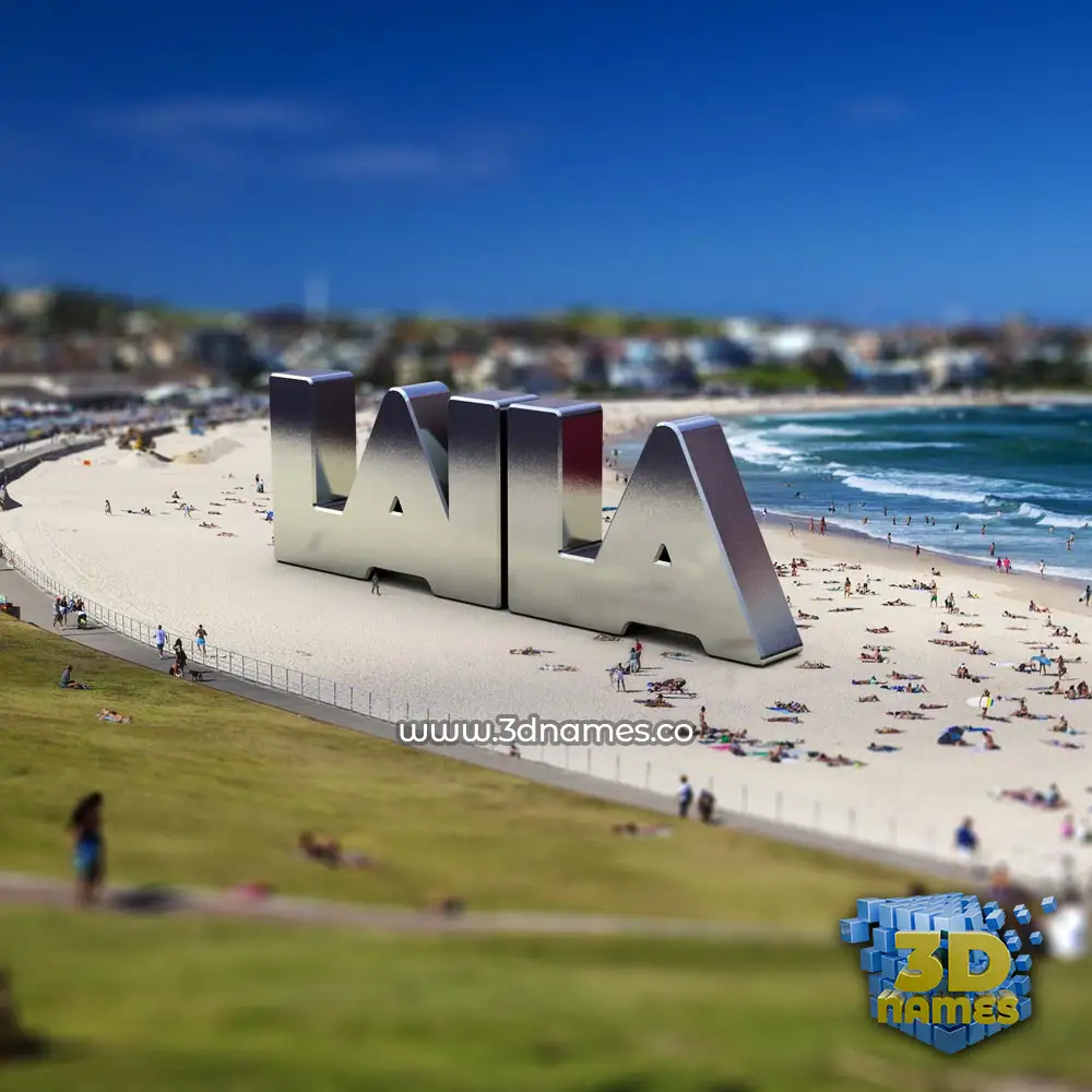 laila in Bondi Beach style - 3D name wallpaper