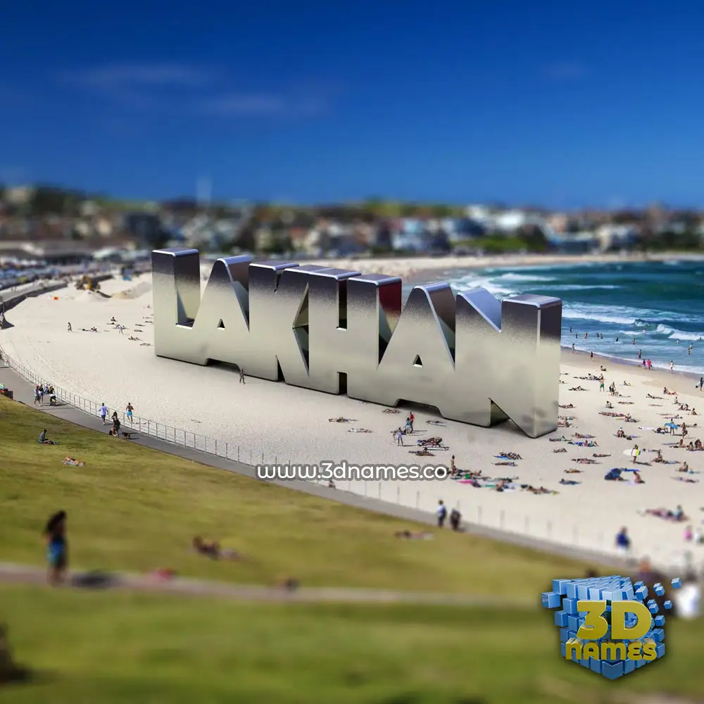 lakhan in Bondi Beach style - 3D name wallpaper