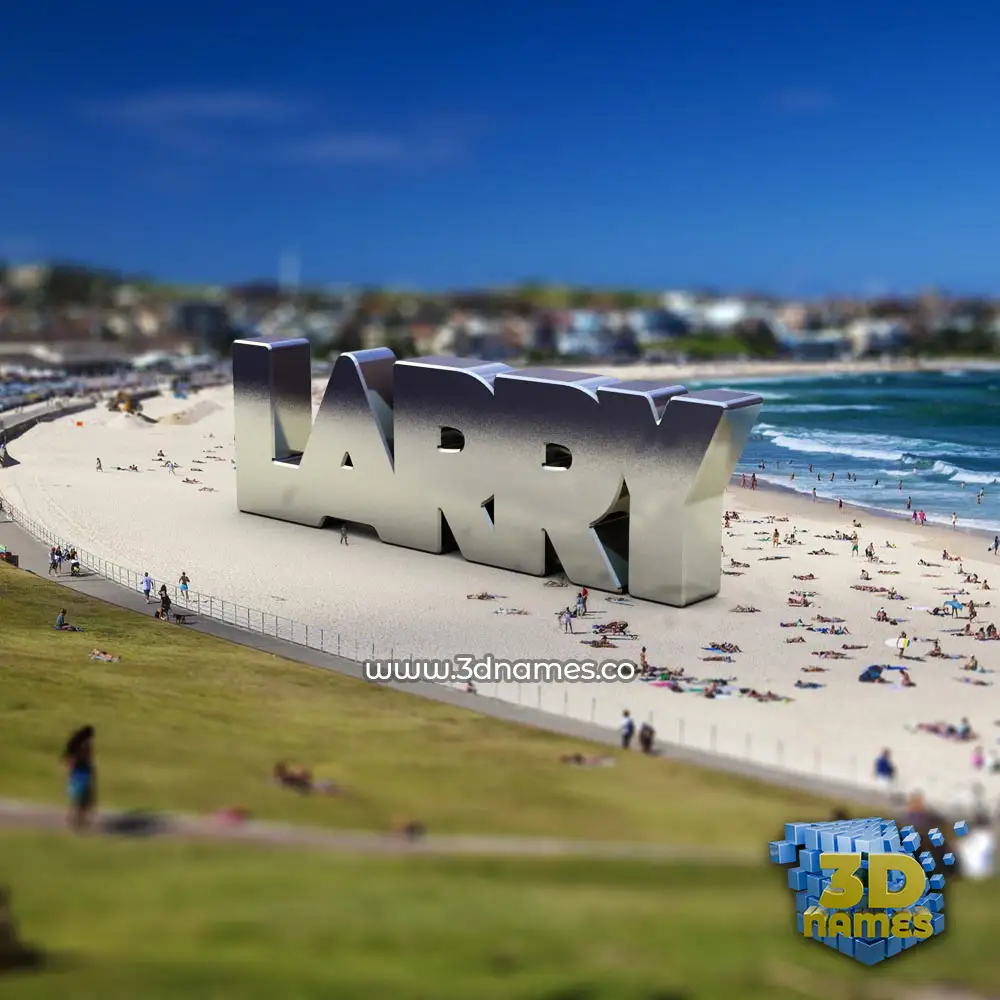 larry in Bondi Beach style - 3D name wallpaper