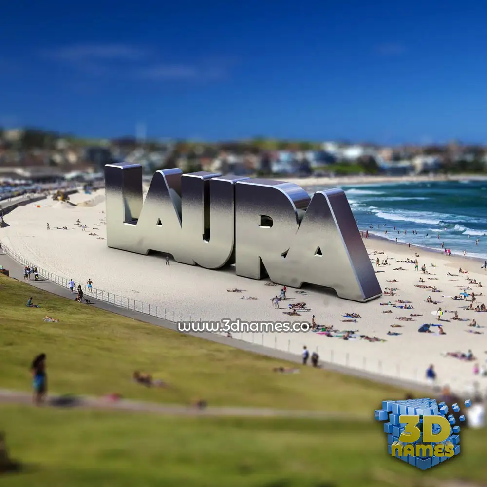 laura in Bondi Beach style - 3D name wallpaper